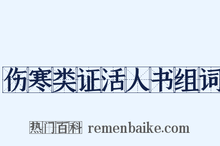 伤寒类证活人书组词是什么意思的图片